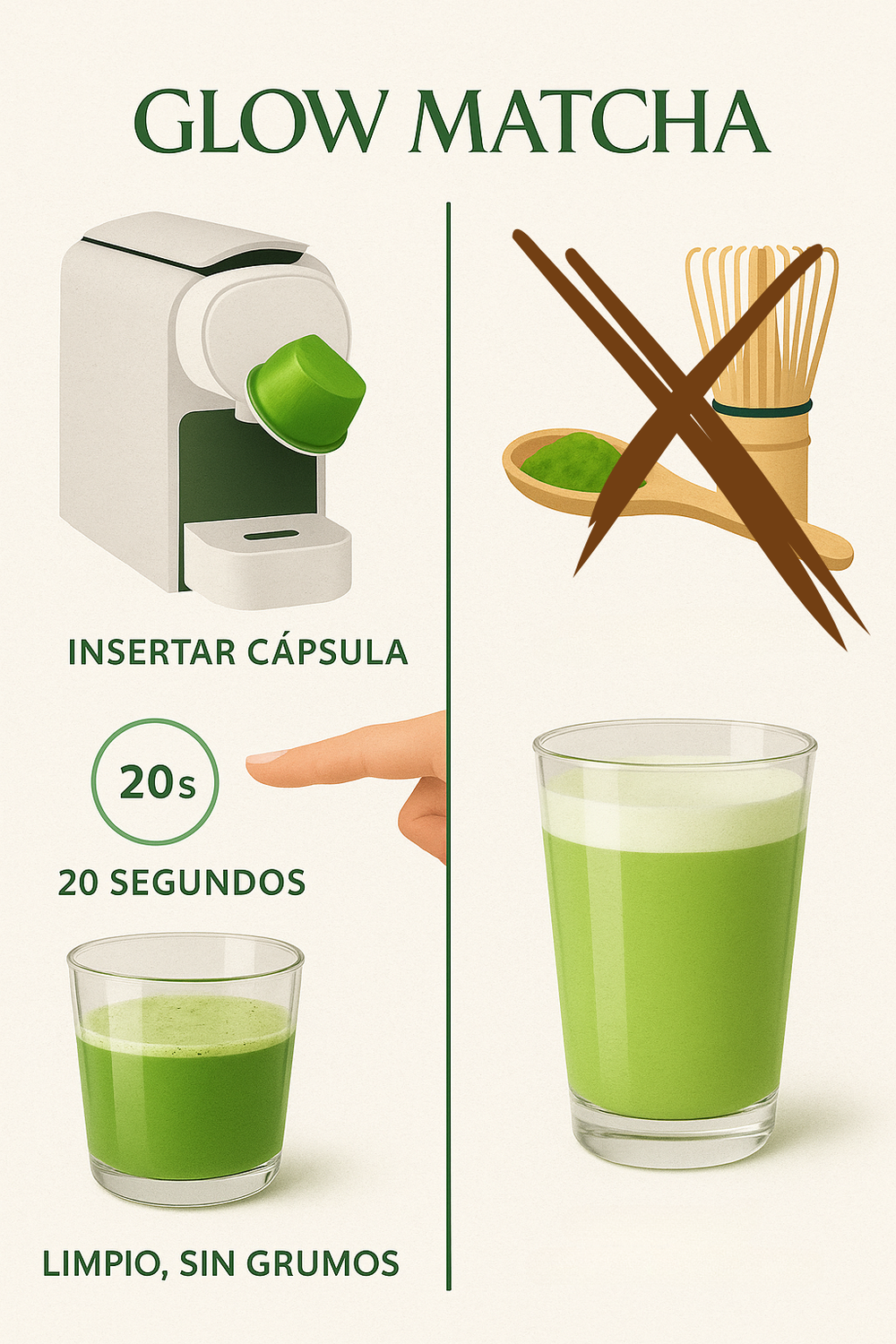 <h2>ANTES Y DESPUÉS DE GLOW MATCHA</h2>